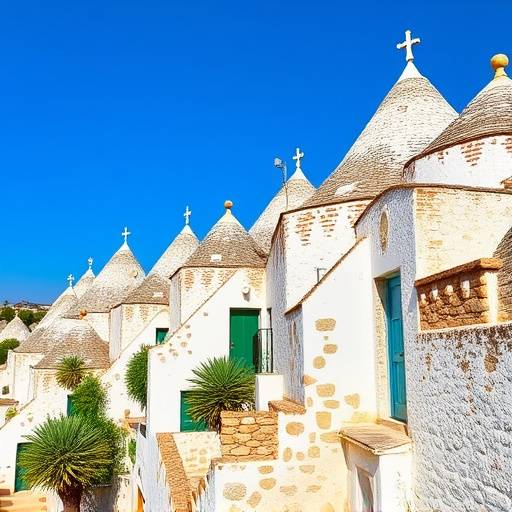 Alberobelli, Puglia, con i caratteristici trulli