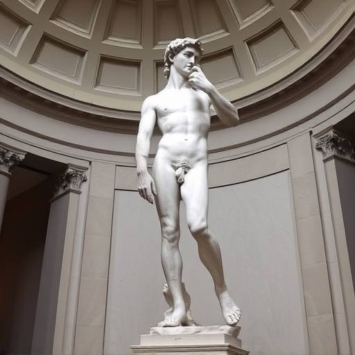 Statua del David di Michelangelo alla Galleria dell'Accademia di Firenze