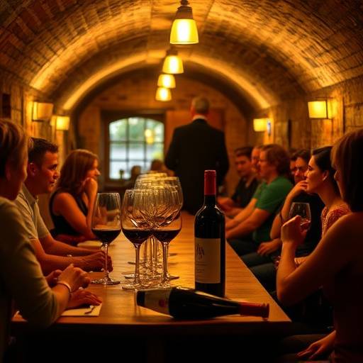 Una degustazione di vini italiani in una cantina