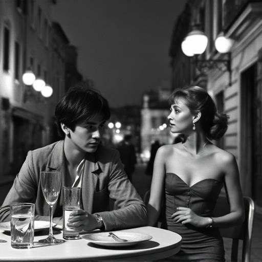 Una scena iconica del film 'La Dolce Vita' di Federico Fellini