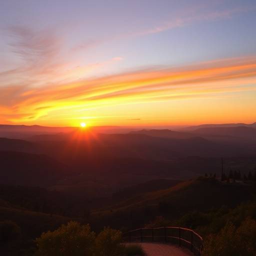 Veduta panoramica delle colline toscane al tramonto